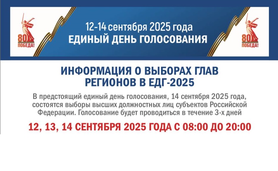 Информация о выборах глав регионов в ЕДГ-2025 